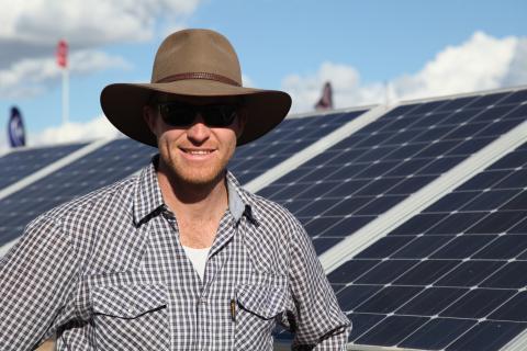 AgQuip_Renewables rep Justin Field at AgQuip 2014_closeup_Kate Ausburn, Flickr CC_ORIGINAL.jpg