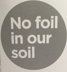 no foil in our soil